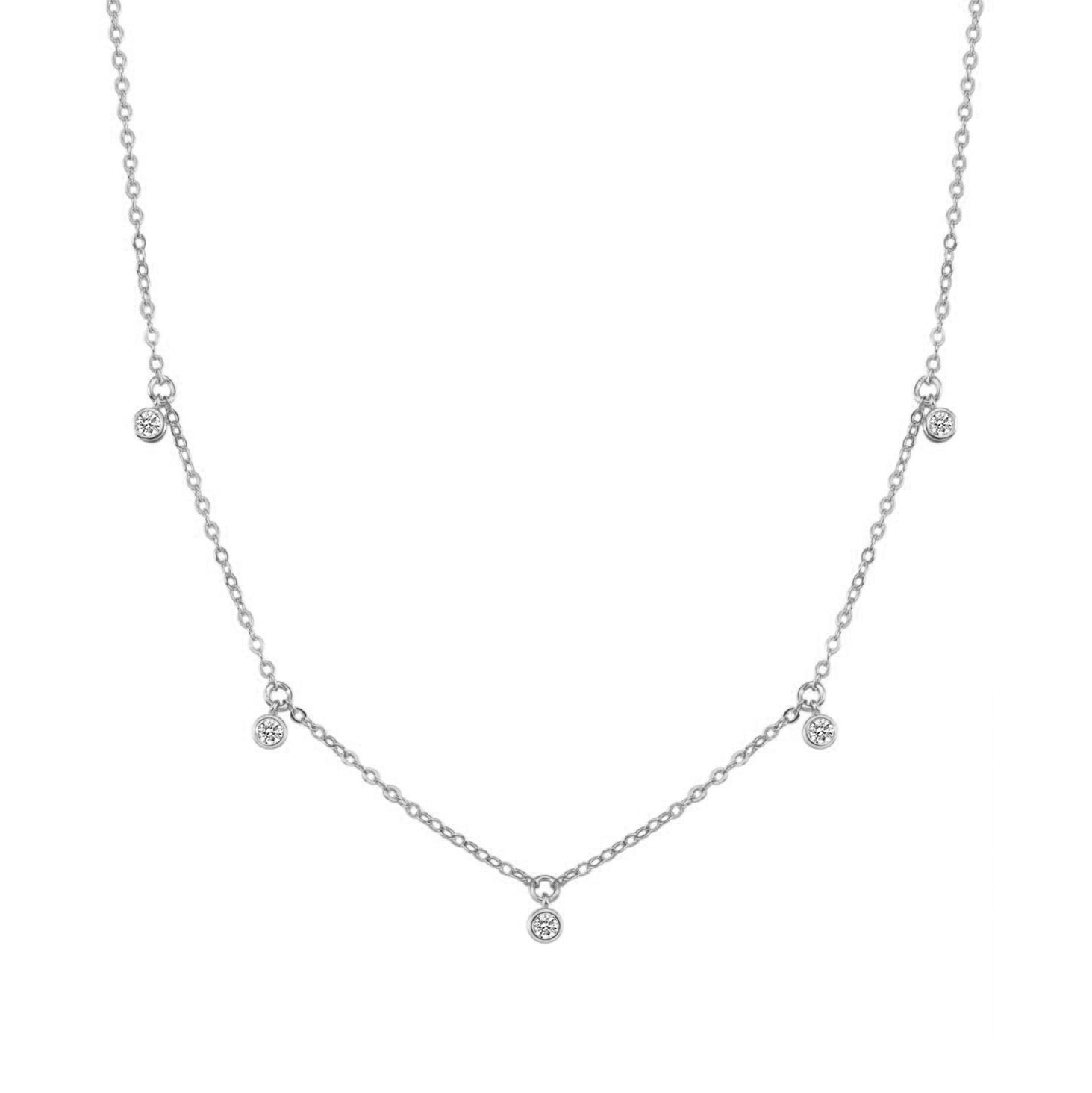 Collier Brillant Charm Sterling Argent